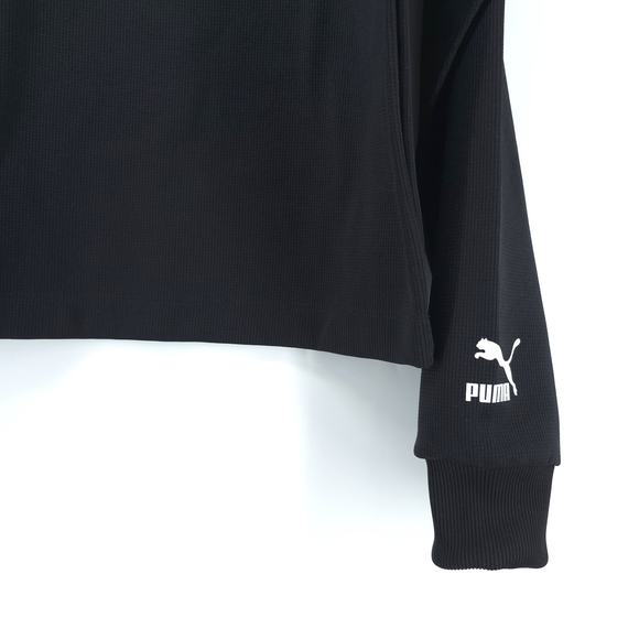 Puma Black Long Sleeve XTG Crew Neck Boxy Fit Athleisure Raglan Pullover M - Picture 5 of 11